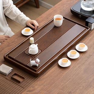 茶海整块办公室功夫茶具套装 茶盘实木家用排水托盘电木新款 小茶台