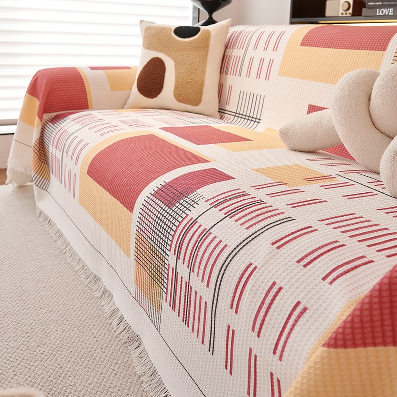 沙发盖布四季通用ins风沙发巾2024年新款高级感防滑防Z尘沙发套罩