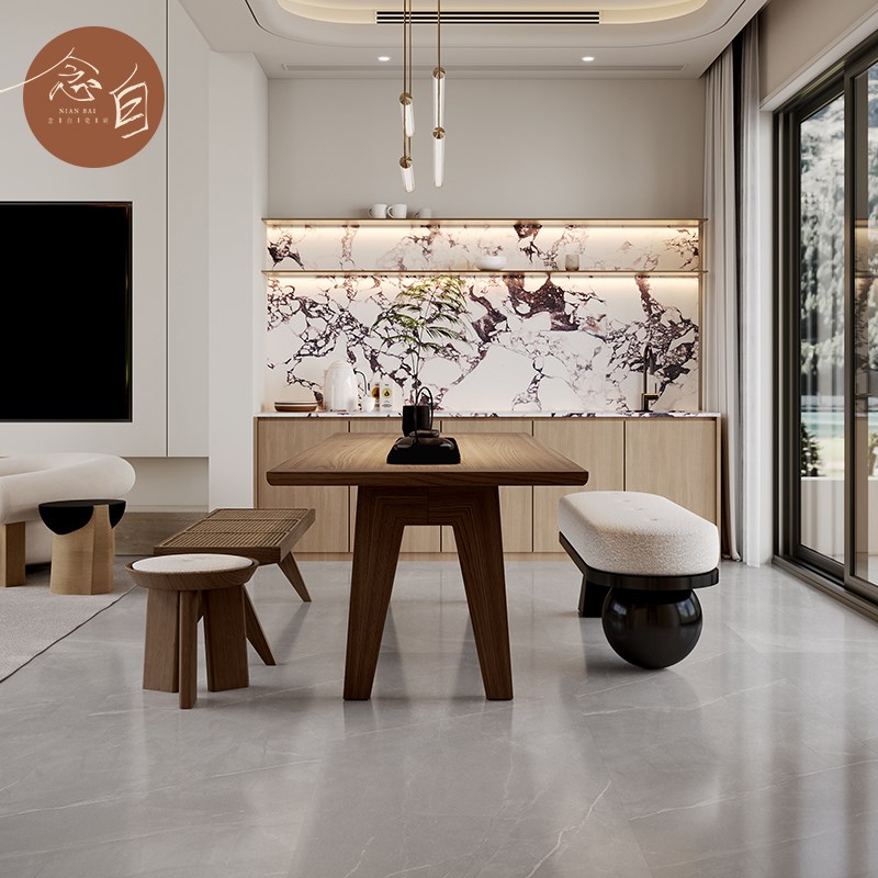 大板瓷砖艺术风酒店别墅客饭厅地砖A900x1800民宿厨房化妆室壁砖