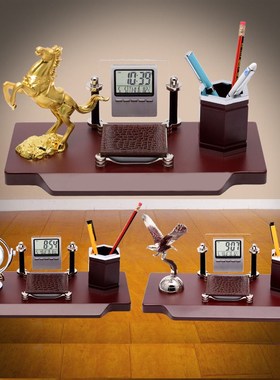 高档老板领导办h公室招财简约现代创意办公桌摆件文台书房桌面笔