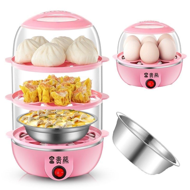 早餐神器家用煮蛋k器自动断电小型多功能蒸蛋器防干烧蒸锅蒸蛋羹