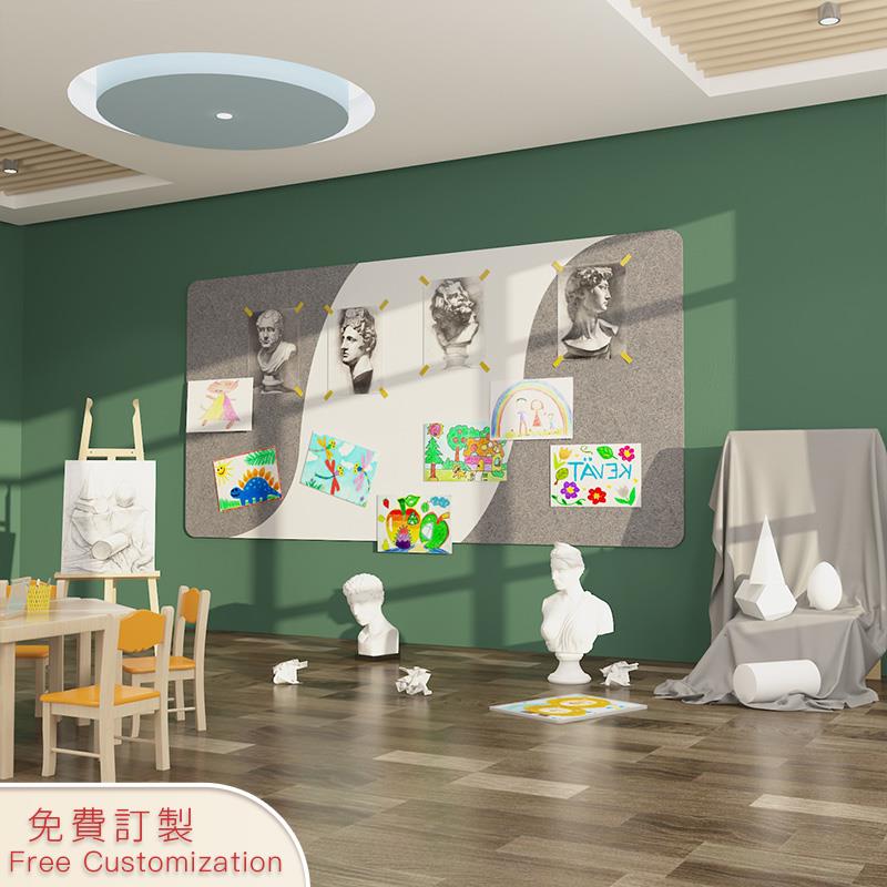 毛毡作品展示板画室布置装饰美术幼儿园环创主题成品教文化墙贴面