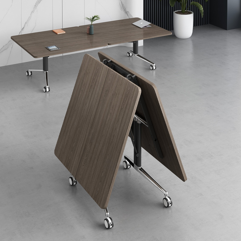 会议桌折叠培训长条桌椅组合可移动滑轮拼接伸缩机U构办公多功能