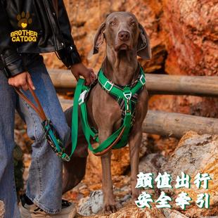 狗胸背带大型犬宠物背带防爆冲脖圈伸缩狗狗牵引绳外出牵引背心