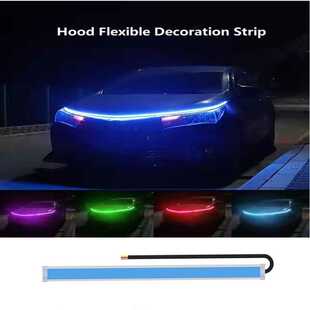 饰导光条 通用led机盖灯装 汽车启动扫描动态贯穿式 日行灯中网改装