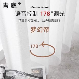 梦幻帘竖百叶纱帘客厅卧室阳台窗帘卧室遮光帘进口电动梦幻帘电机