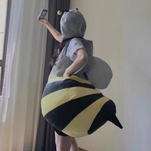 创意鲨Bee人偶服鲨鱼蜜蜂公仔人穿玩偶服成人儿童演出网红服装