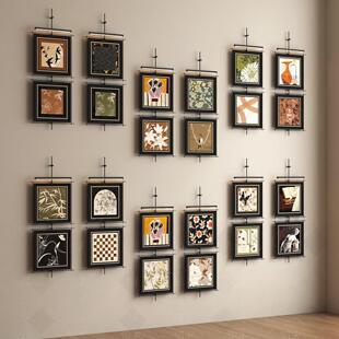 中古风金属立体浮雕机理墙面装饰画客房餐饮棋牌室会所氛围灯厂家