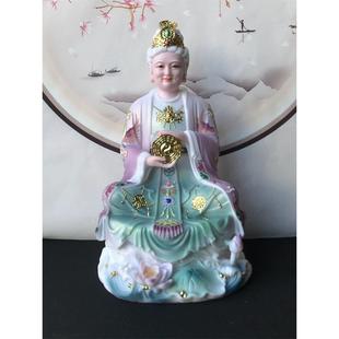 新款彷白瓷无生老母像体真身凤冠无极老母梨山骊山老母佛像摆件