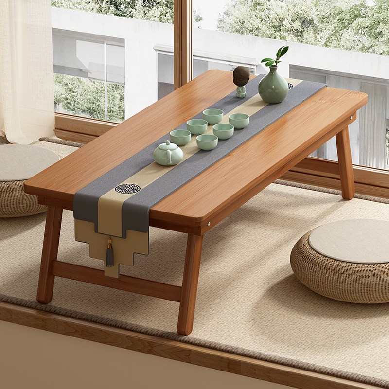 飘窗小桌子榻榻米茶桌茶台窗台z可折叠茶几炕桌坐地家用禅意矮桌