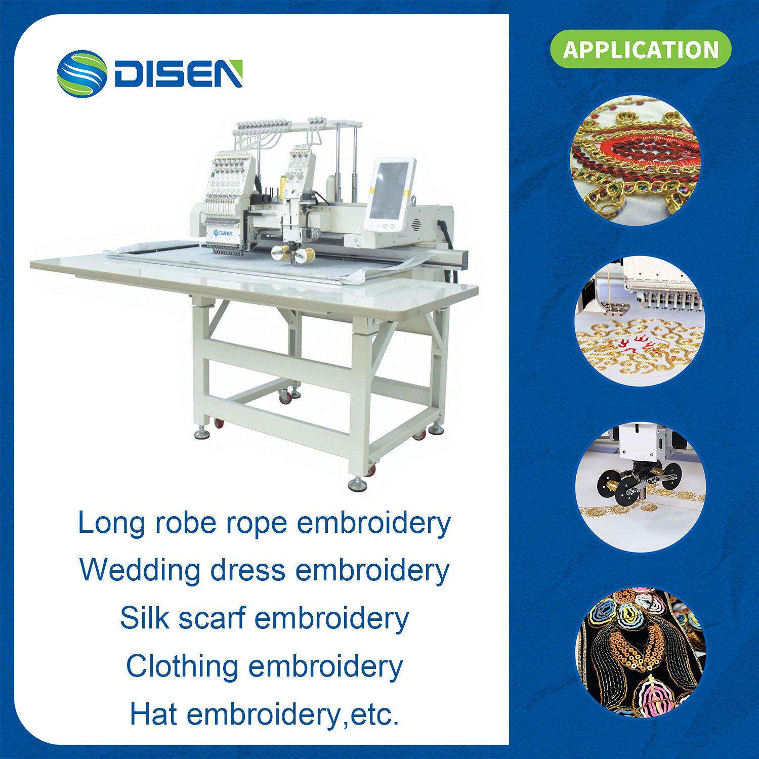 1 Head Multifunctional Cording Taping Embroidery Machine