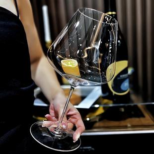 高脚杯 超大欧式 风轻奢红酒杯好看高档精致 网红家用醒酒套装 新款