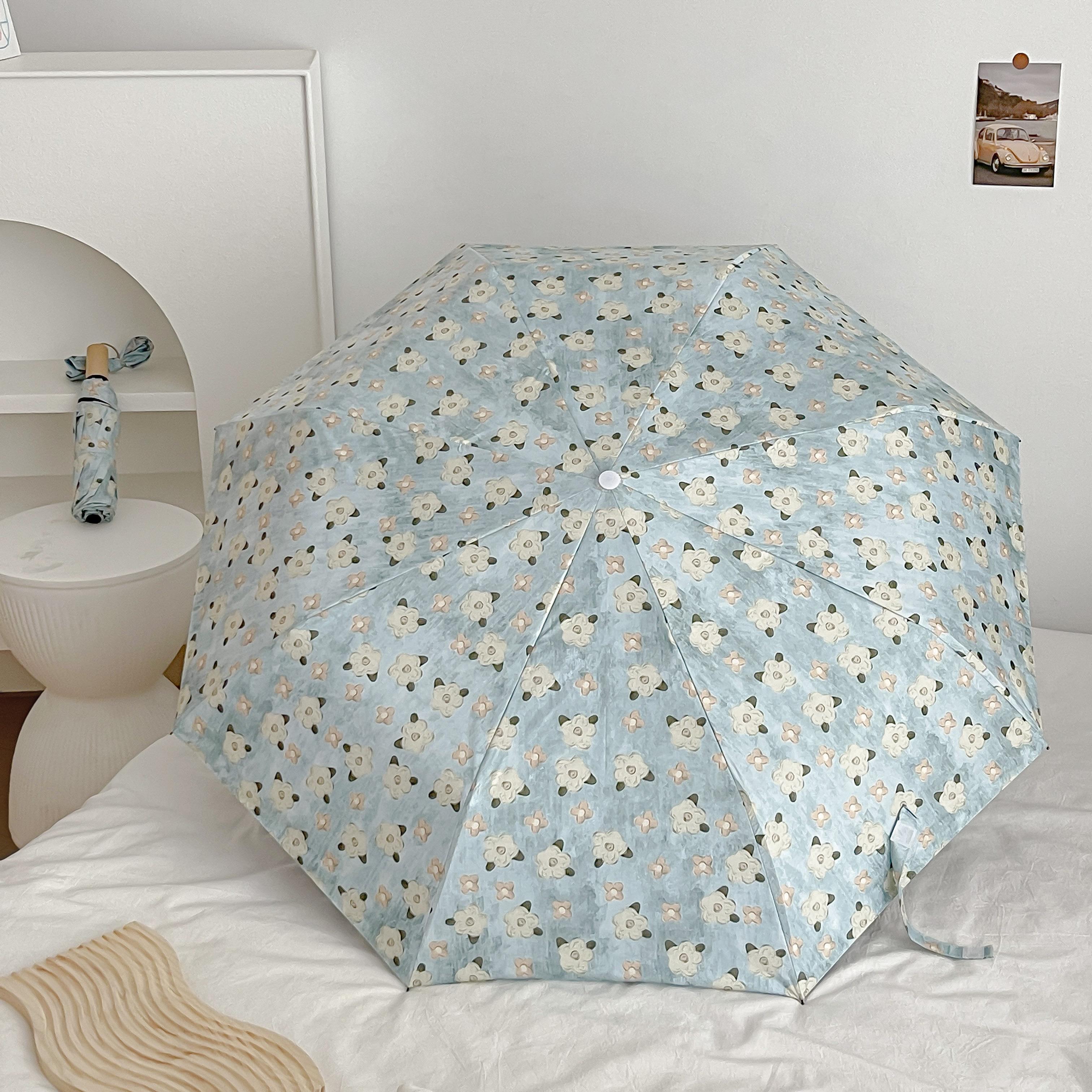 遮阳伞遮阳伞防晒伞抗UV黑胶伞女晴雨两用可爱宝宝雨伞