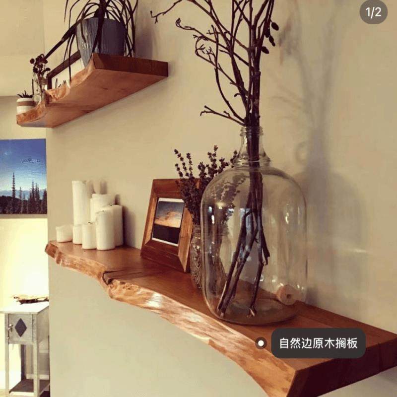 墙壁书架墙上壁挂货架层板挂墙书架原木隔板展示收纳背景墙装饰,住宅家具,搁板/置物架/家用陈列架,淘宝优惠券,粉丝福利购,淘宝优惠卷