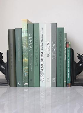 绿色系样板房装饰书 可翻页仿真书 样板间售楼处陈列摆场道具书