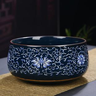 日式茶洗大号特大笔洗水盂水洗缸陶瓷功夫茶具配件茶道零配件家用