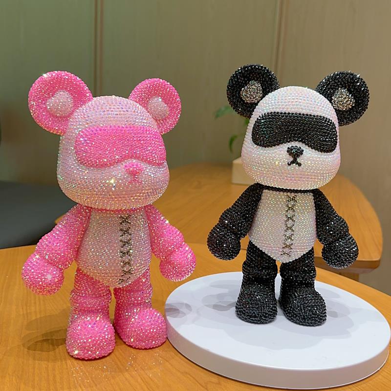 diy贴钻暴力熊摆件手工diy粘钻太空熊满钻玩偶公仔家居装饰品礼物