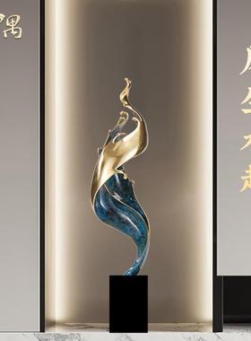 风生水起高档轻奢摆件玄关装饰电视柜酒柜高级感开 业乔迁新居礼