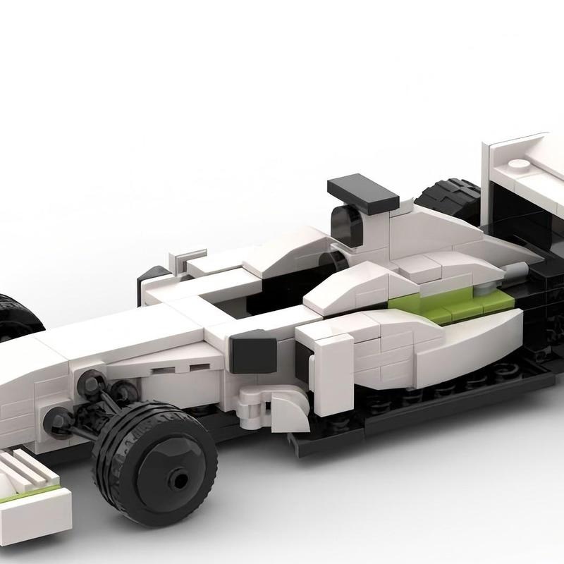 国产积木MOC-59439 方程式F1 布朗 BGP001砖块化拼插积木赛车