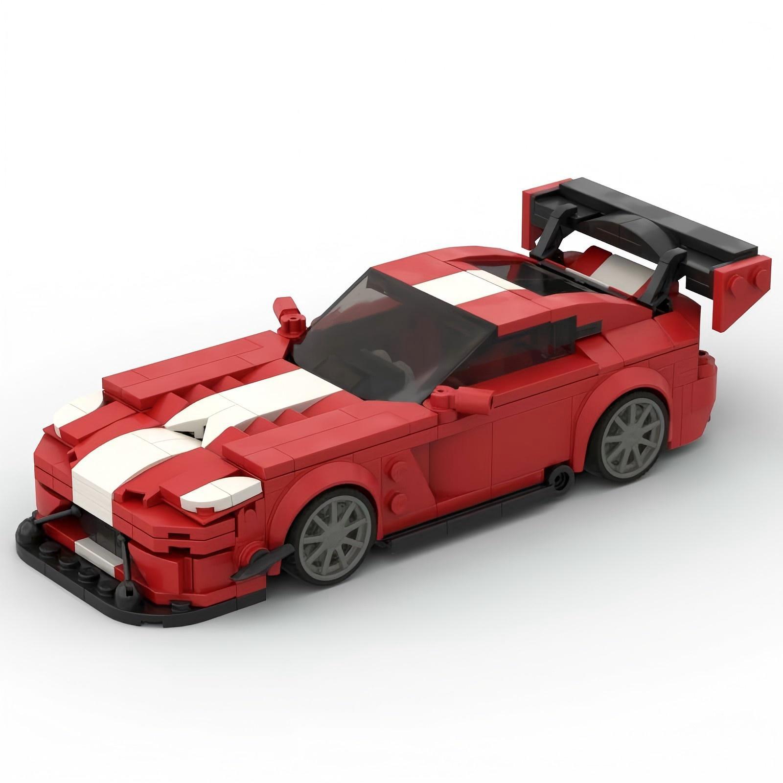 兼容乐高moc-184201道奇viper( i)acr汽车模型创意小颗粒积木