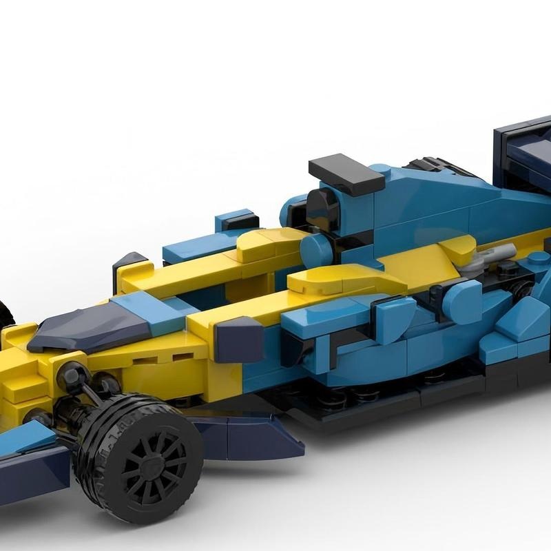 MOC-82098积木方程式F1 阿隆索 雷诺R25赛车拼装玩具国产积木