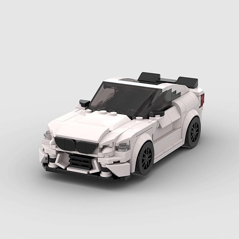 MOC积木拼装国产积木speed8格车宝马M5赛车跑车男孩益智玩具模型