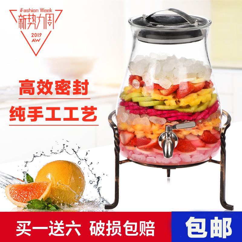 家用玻璃泡酒瓶酿葡萄酒孝素发酵做酵素专用桶带龙头密封罐装10斤