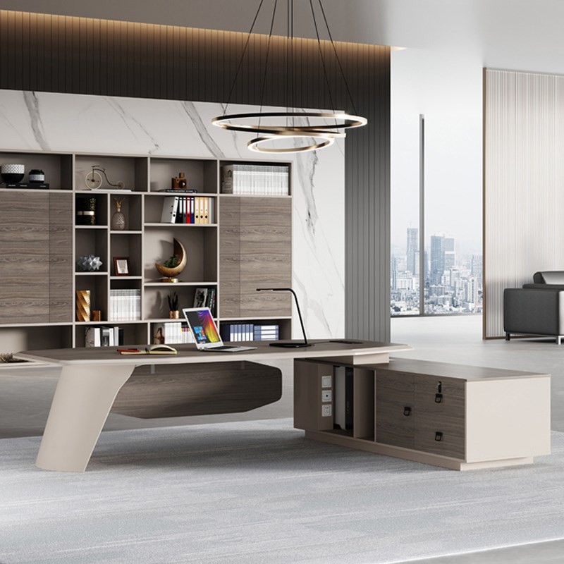 老板办公桌简约现代总裁经理主管桌椅轻奢大气班台领导办公室桌子