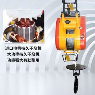 微型电动葫芦 小金刚160kg钢丝绳悬挂两用提升机家用吊机悬挂式