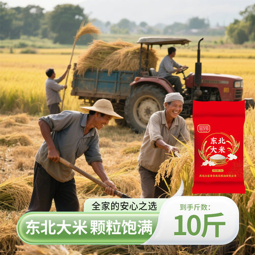 【晶泓焰】珍珠米东北大米10斤装2025年新圆粒大米粳米5kg