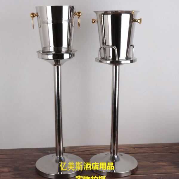 NN0I不锈钢鹿角冰桶架子套装豪华欧式香槟桶架连架带脚架冰酒桶金
