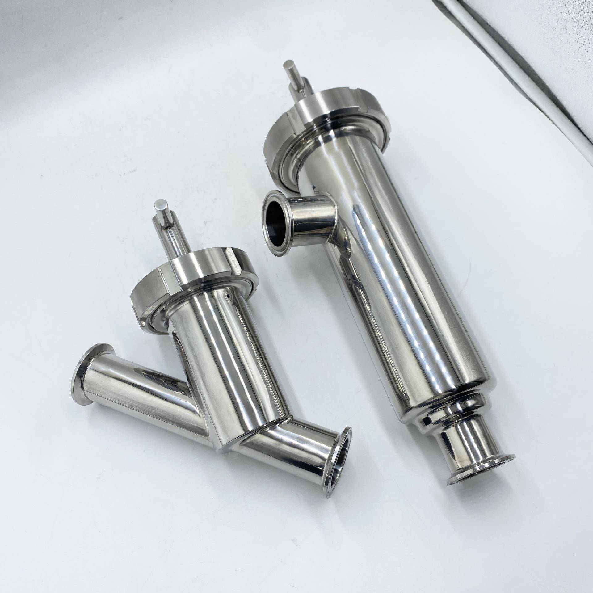 不锈钢角式过滤器304快装精密过滤器 卡箍Y型过滤器 滤网管道过滤