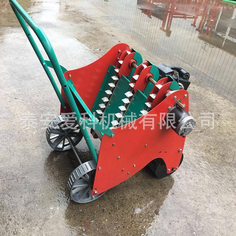 大蒜播种机栽蒜机1行2行3行电动手推大蒜播种机株距行距可调点播