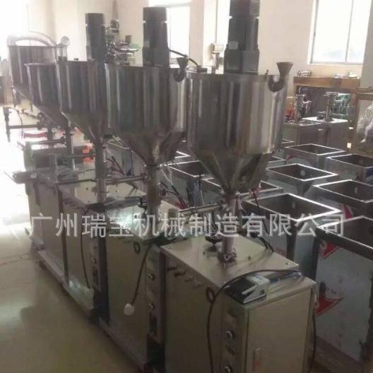 半自动搅拌加热浓酱灌装机清凉油凡士林半流体加热膏体灌装机