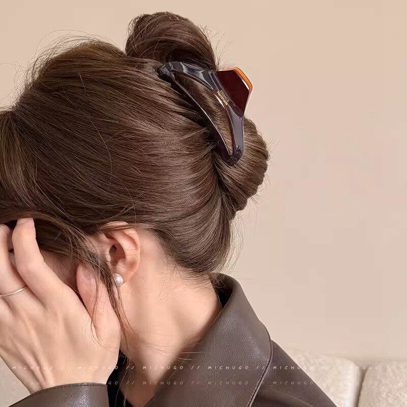 大号抓夹发量多醋酸头发夹女后脑勺高级感发抓鲨鱼夹2026新款发卡