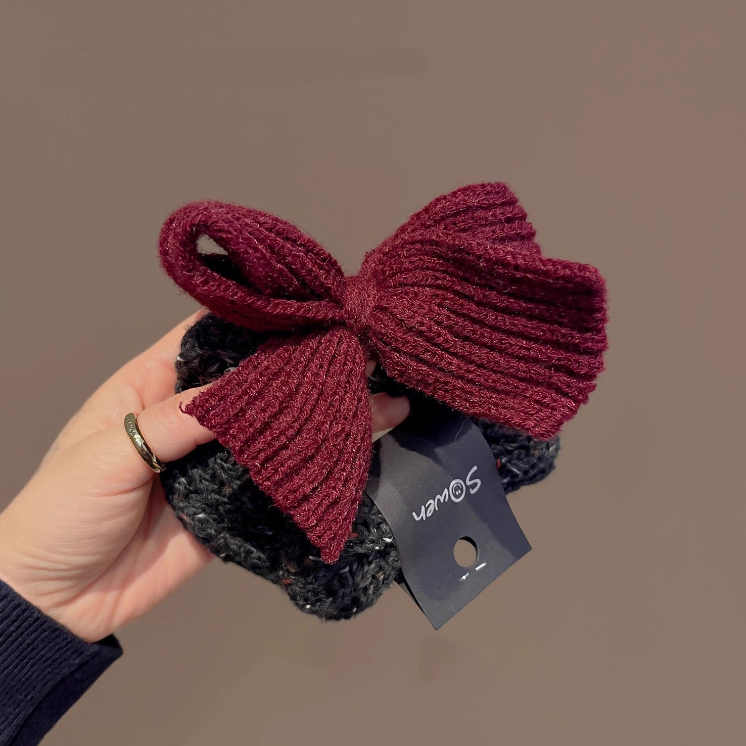 轻奢酒红针织蝴蝶结发圈毛线肠圈头绳秋冬新款百搭气质马尾发绳,饰品/流行首饰/时尚饰品新,发饰,淘宝优惠券,粉丝福利购,淘宝优惠卷