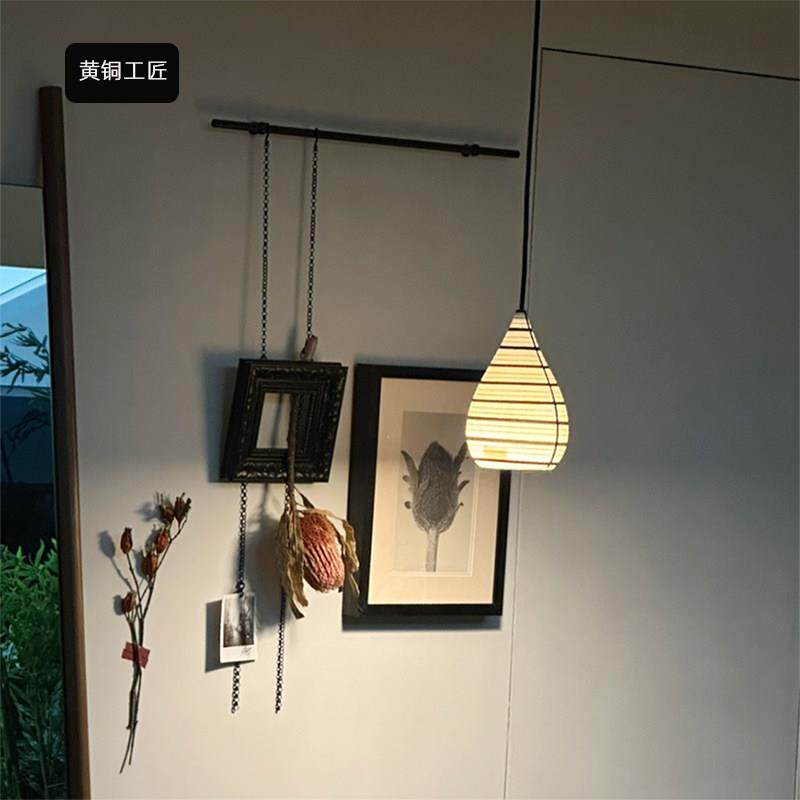 小众黄铜挂画轨道DIY装饰画艺术画杆设计师样板间挂画器防腐防锈