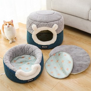 猫窝冬季 通用宠物猫房子猫咪用品 保暖封闭式 猫床可拆洗猫垫子四季