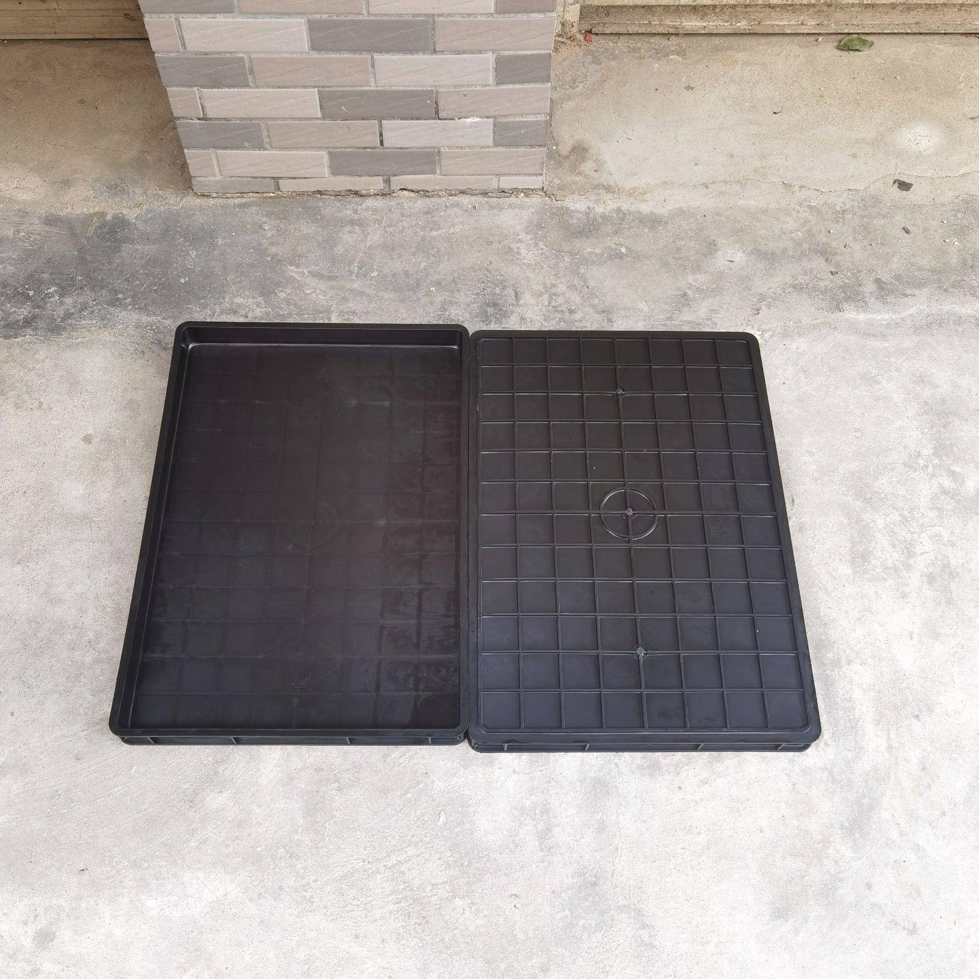 50*70*45防静电塑胶方盘方盆ESD电子零件物料盒收纳托盘