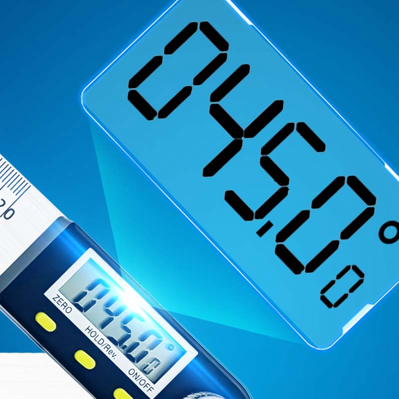 优质数显角度尺不锈钢电子量角器/木工角度尺200/300/500MM量角仪