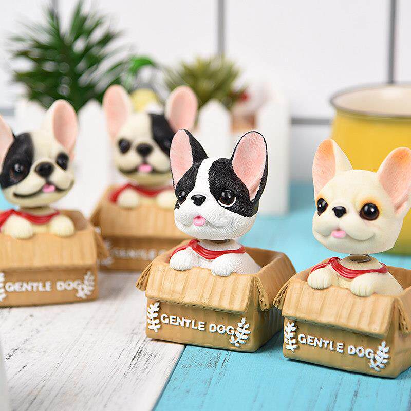 可爱摇头狗狗小摆件车内汽车载内卡通法斗装饰女生卧室小清新摆设