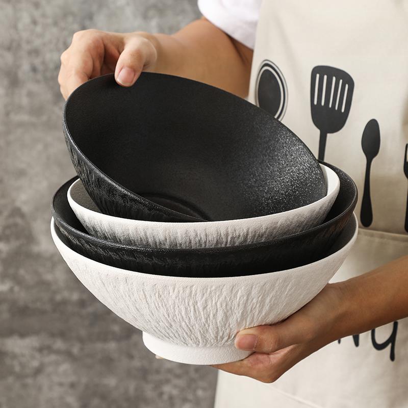 日式螺蛳粉拉面碗陶瓷斗笠面碗面馆大号汤碗家用泡面碗创意沙拉碗