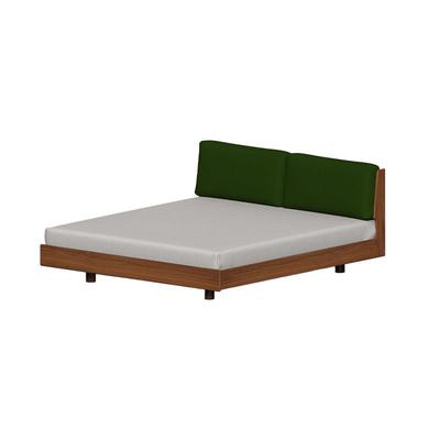 续写家具实木床北欧1.5原木靠包床1.8米主卧黑胡桃木床软包床浮山