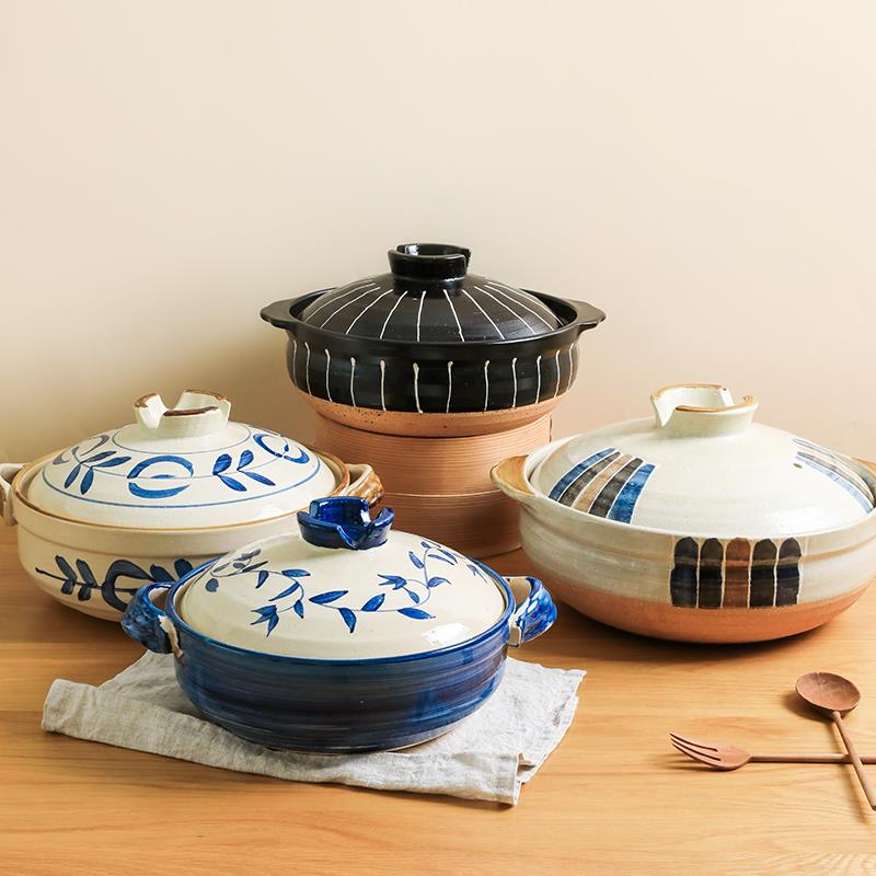 肆月日式砂锅炖锅家用燃气汤煲小煲仔饭专用沙煲煲汤炖汤小号沙锅