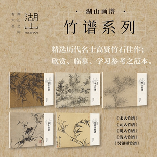 湖山画谱 散页盒装 高清还原 竹谱系列湖山画谱 饰收藏 人竹谱 可临摹鉴赏装 竹谱系列画集册页精选国画临摹卡书籍 元