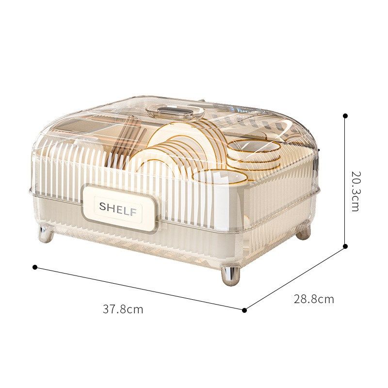 厨房轻奢沥水碗架大容量碗盘碟子收纳箱防尘带盖台面餐具收纳整理,厨房/烹饪用具,碗架,淘宝优惠券,粉丝福利购,淘宝优惠卷