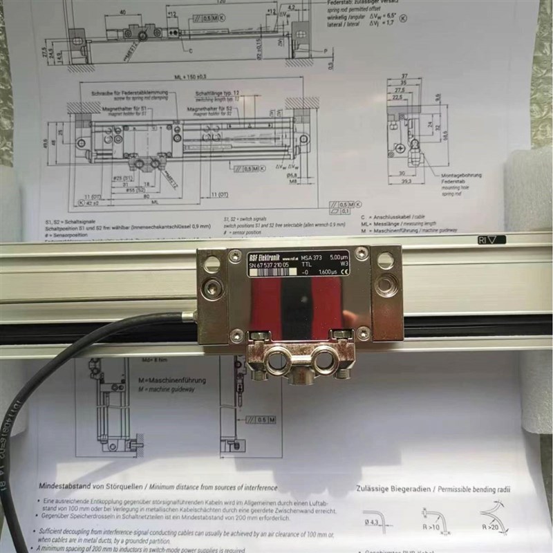 RSF MSA 374.65 420 折弯机光栅尺 5V 5U RS422信号 浙江上海销售