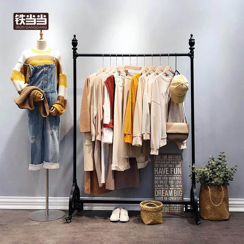 铁当当帽子展示架落地卧室创意简约现代铁艺挂衣架欧式客厅衣服架