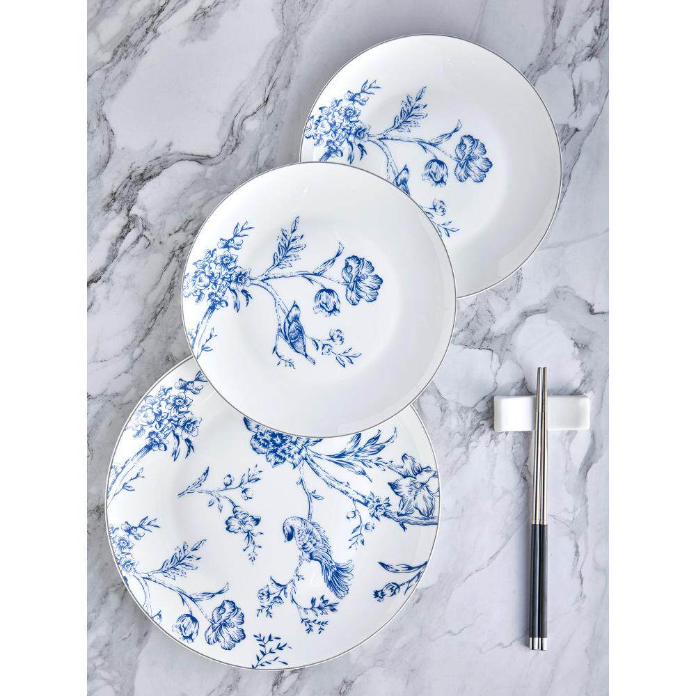 隆达骨瓷餐具，优雅精致的吐骨盘，陶瓷家用浅盘，烹饪盘，高端
