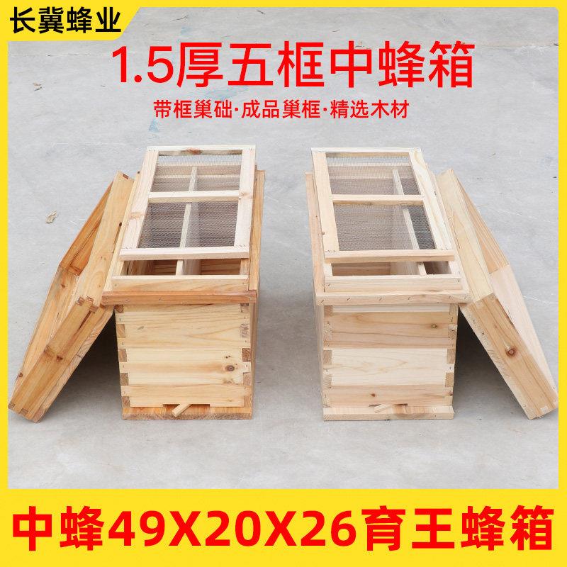 1.5厚5框蜂箱49/46/42不煮腊育王箱中蜂箱蜜蜂箱杉木养蜂工具巢